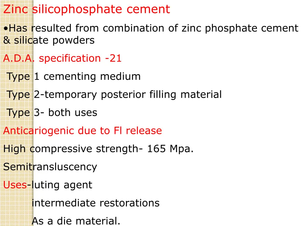 zinc silicophosphate cement