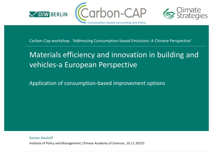 carbon cap workshop addressing consumption based