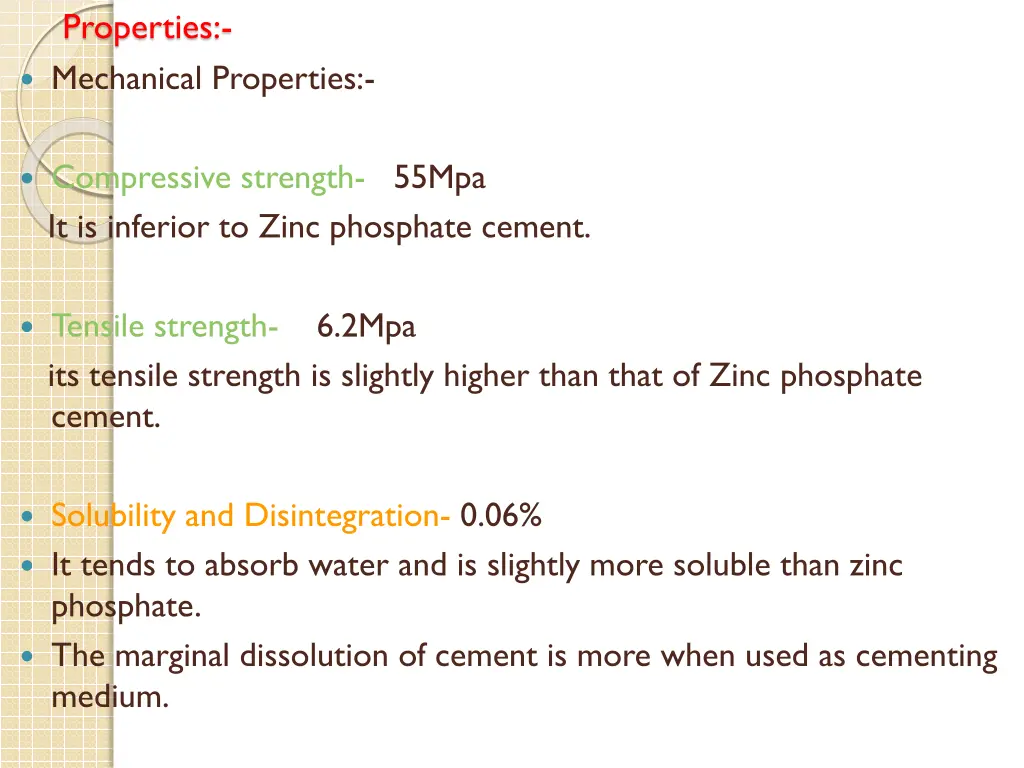 properties mechanical properties