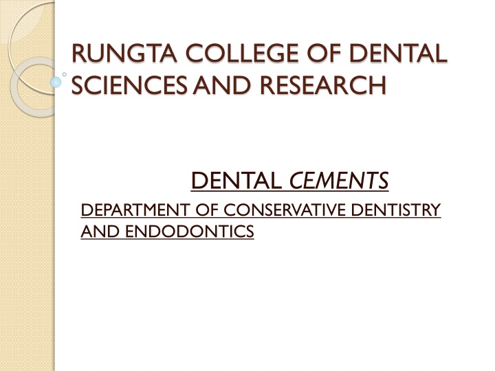 rungta college of dental sciences and research