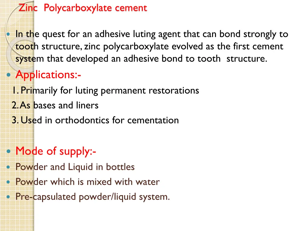 zinc polycarboxylate cement