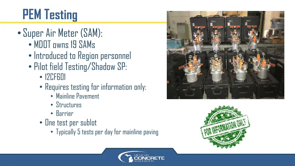 pem testing super air meter sam mdot owns 19 sams