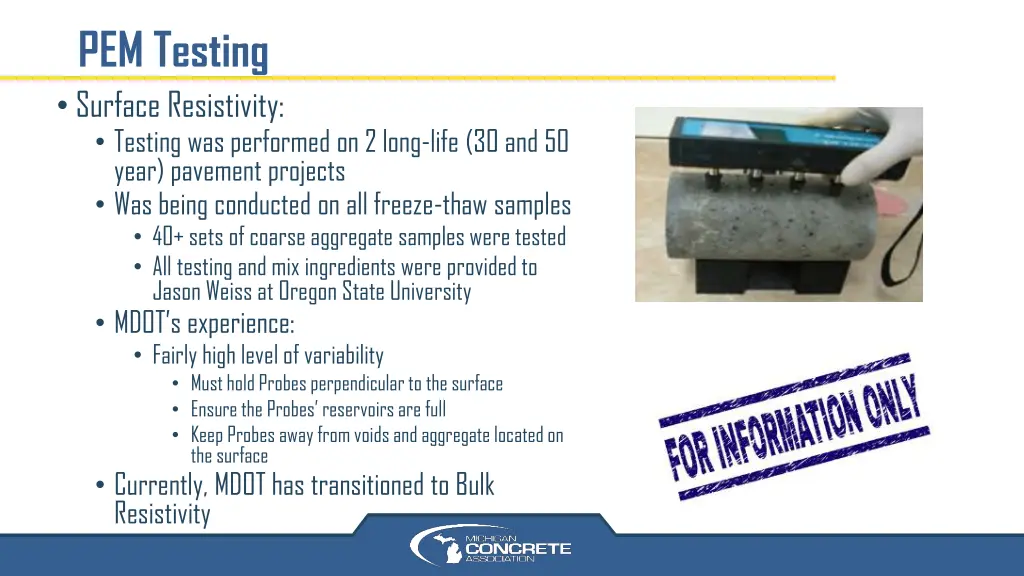 pem testing surface resistivity testing