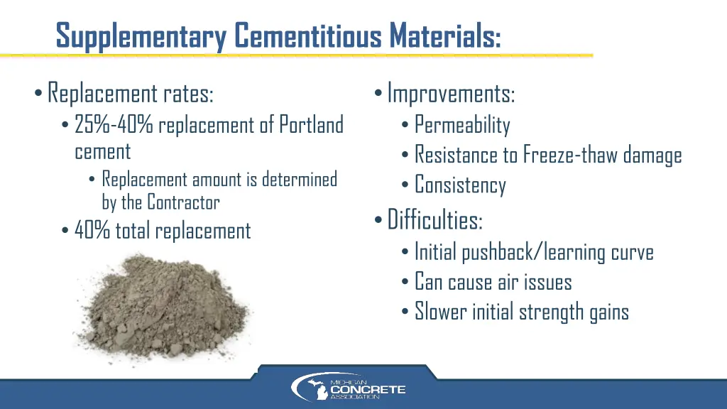 supplementary cementitious materials