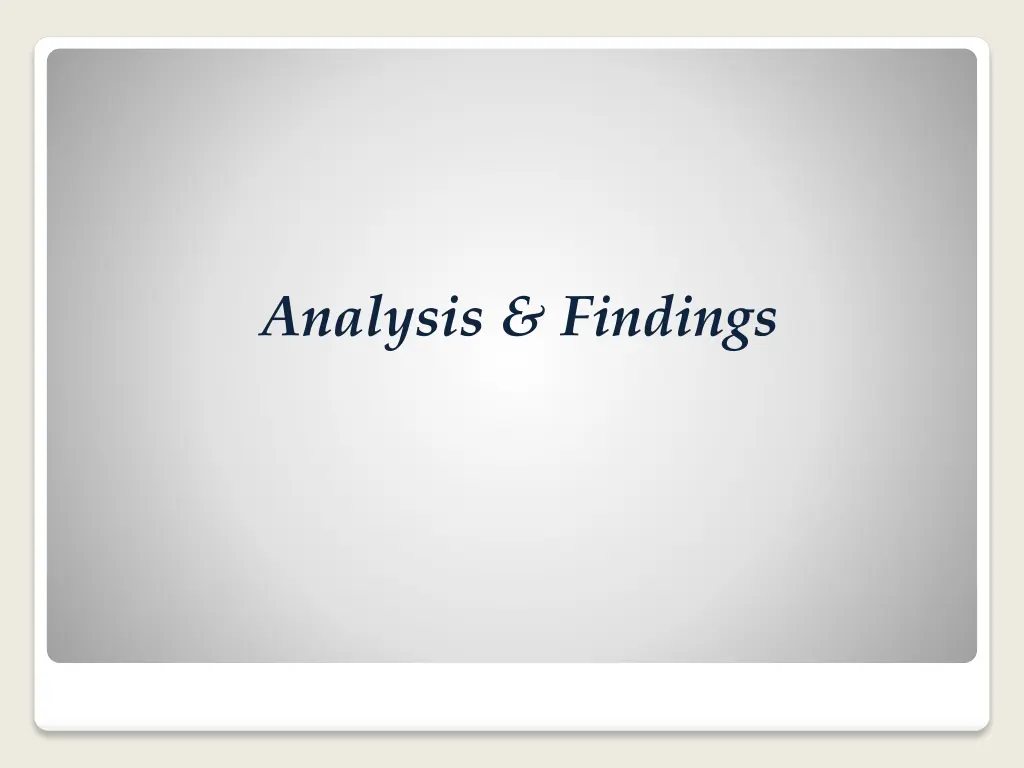 analysis findings