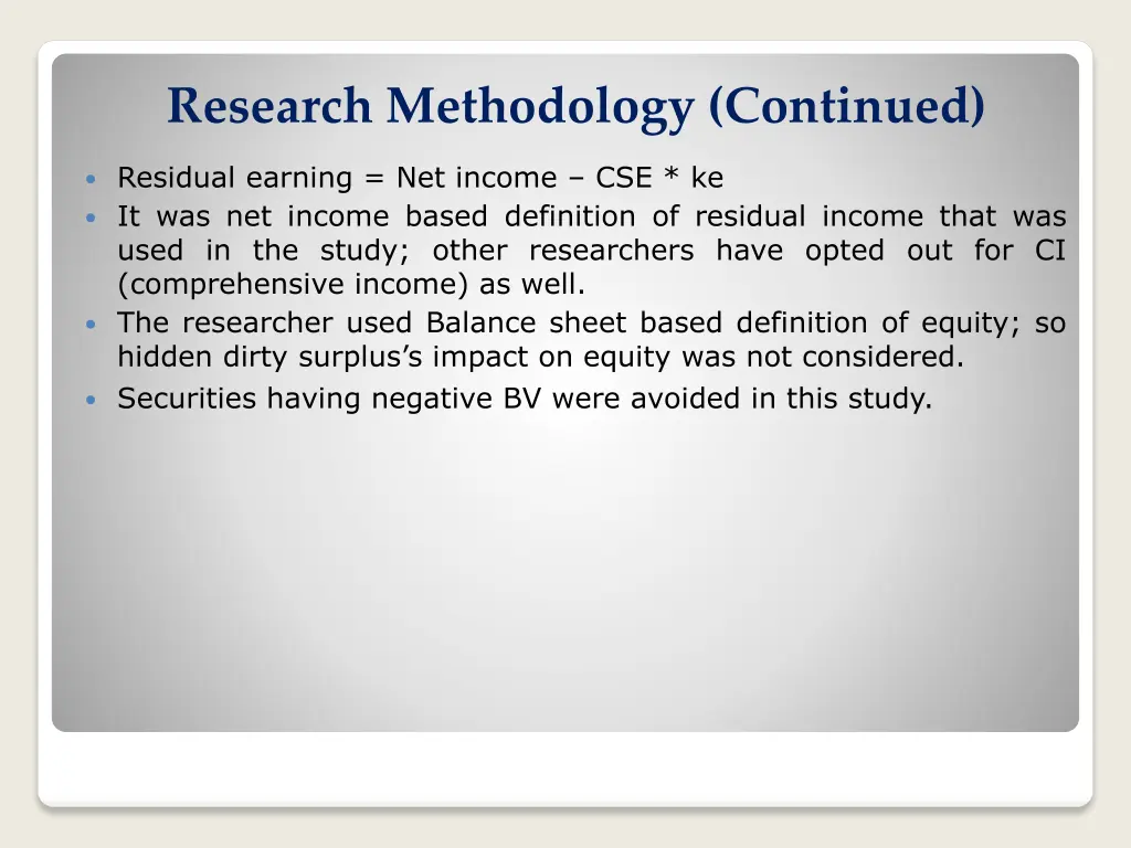 research methodology continued 2