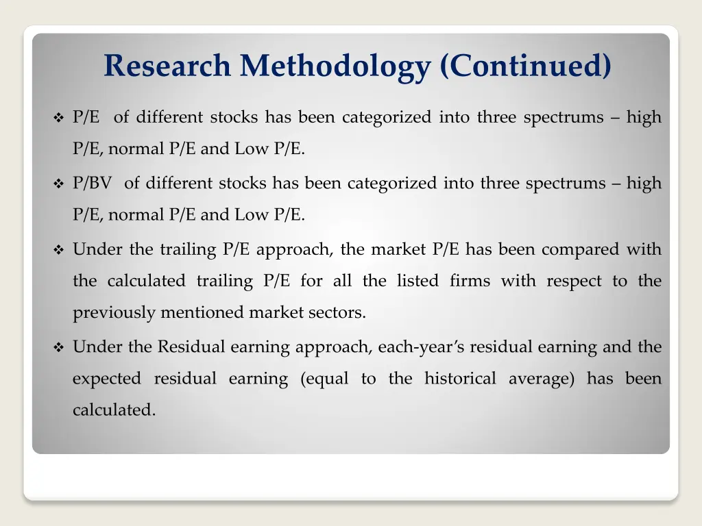 research methodology continued