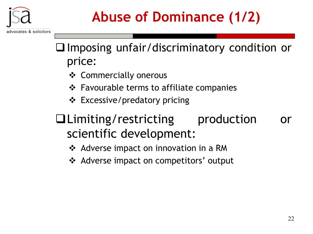 abuse of dominance 1 2