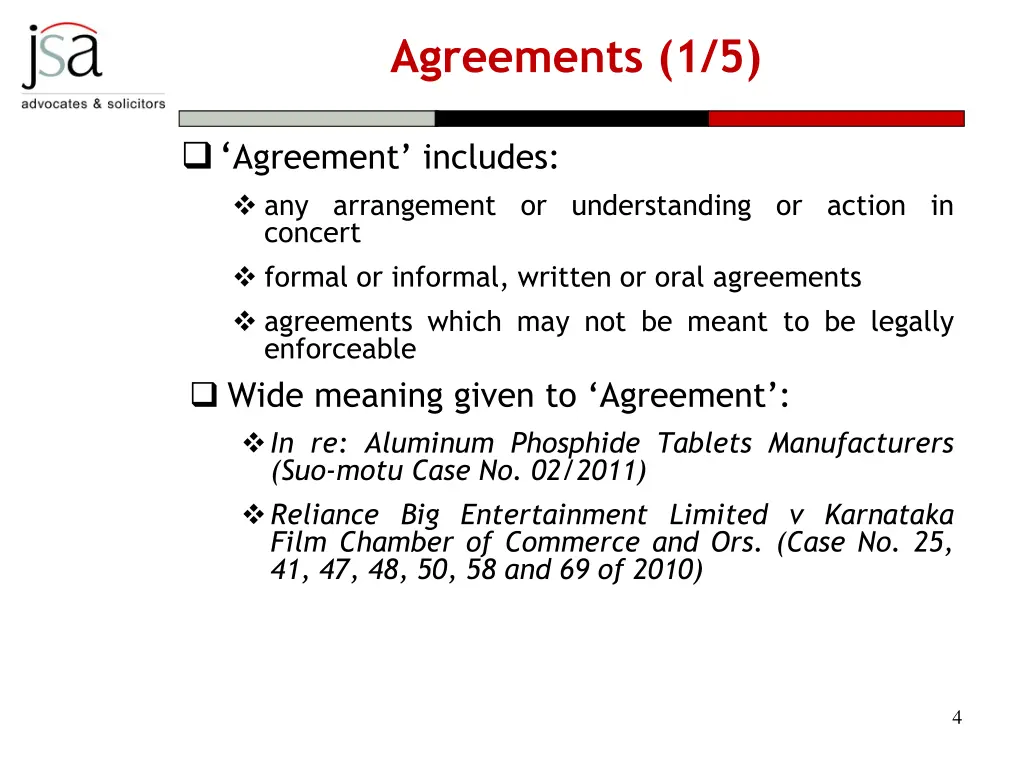 agreements 1 5