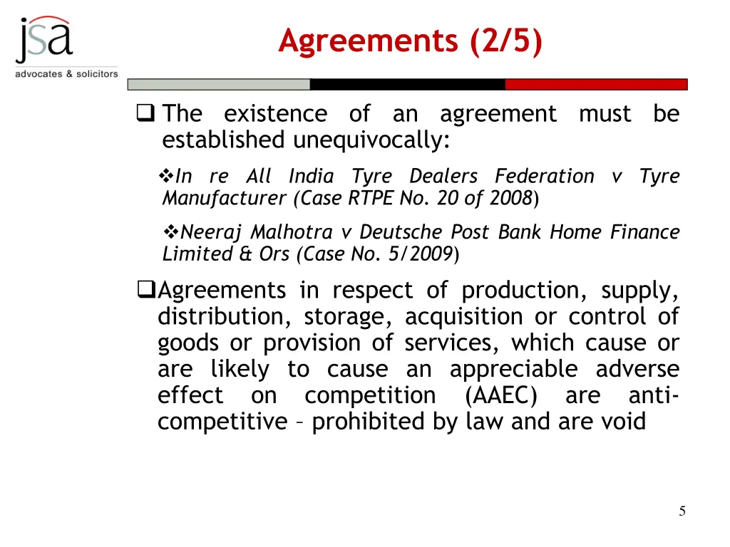 agreements 2 5