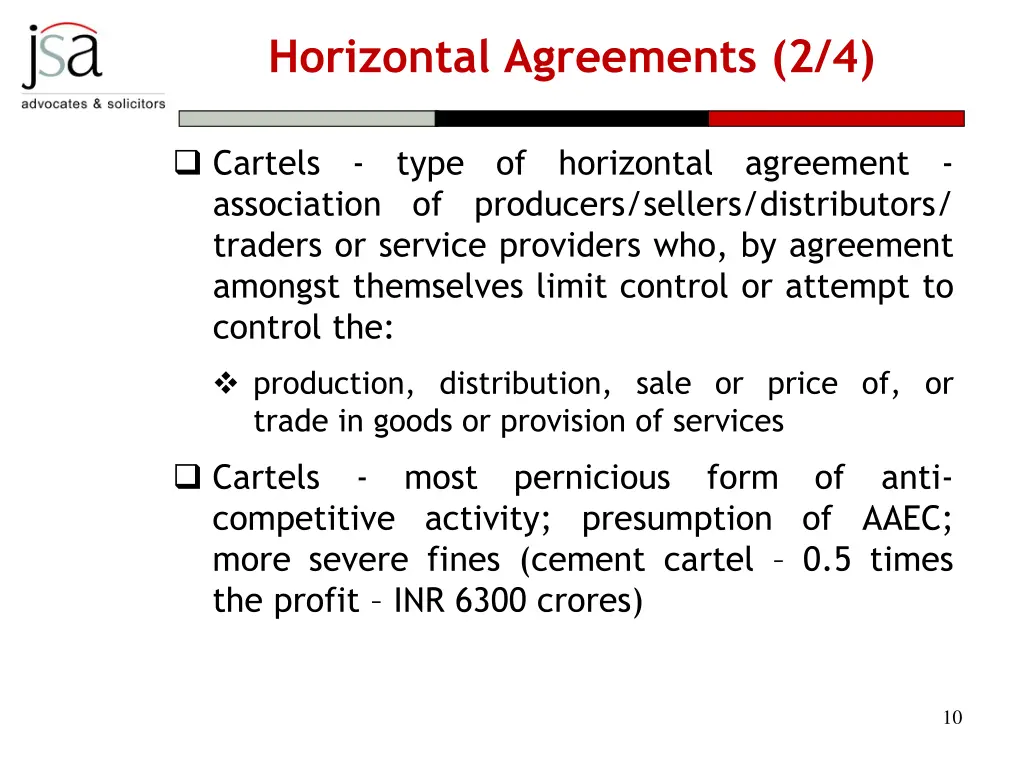 horizontal agreements 2 4