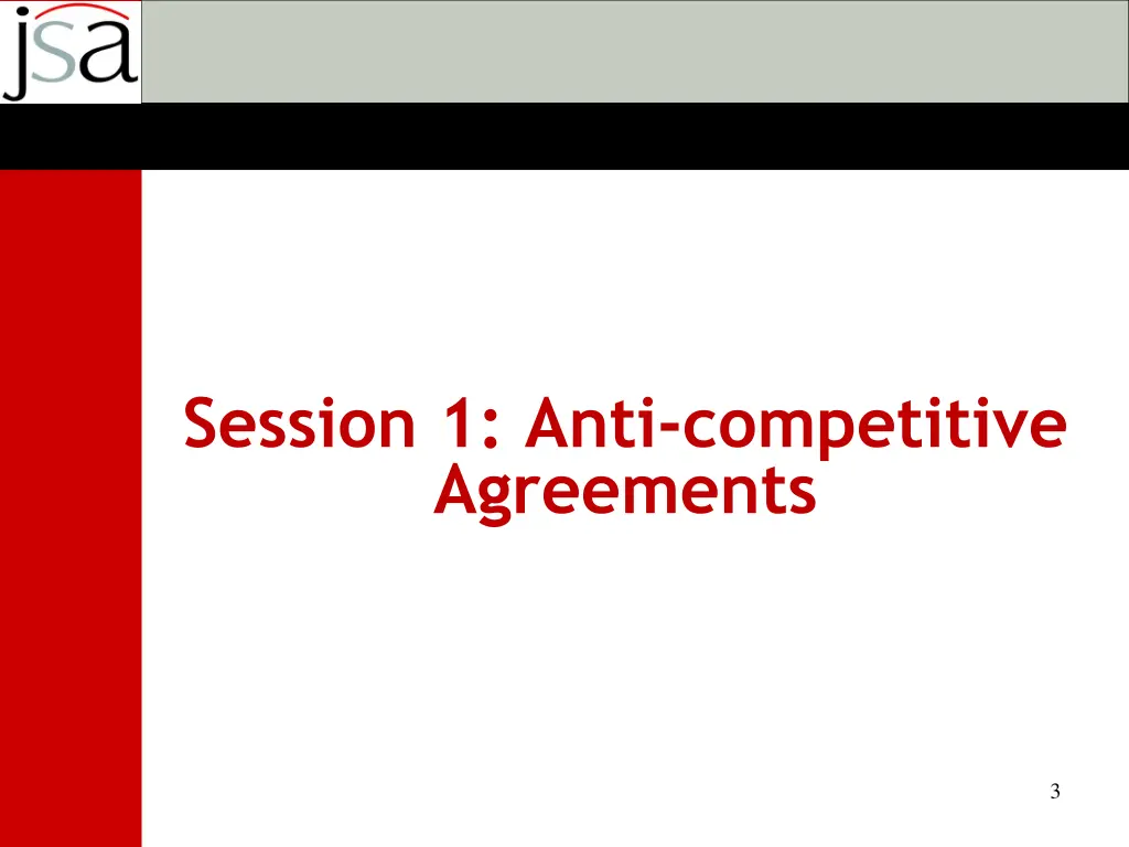 session 1 anti competitive agreements