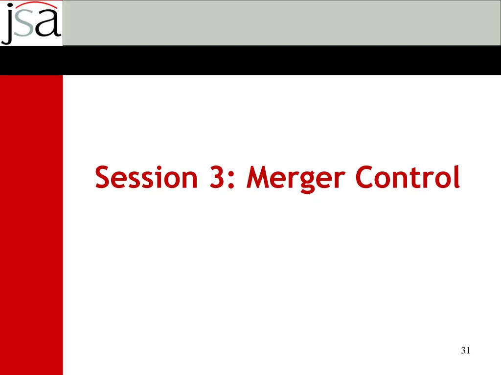 session 3 merger control