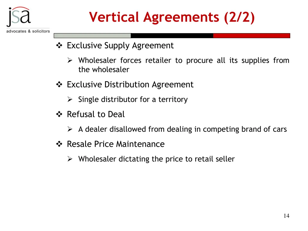 vertical agreements 2 2