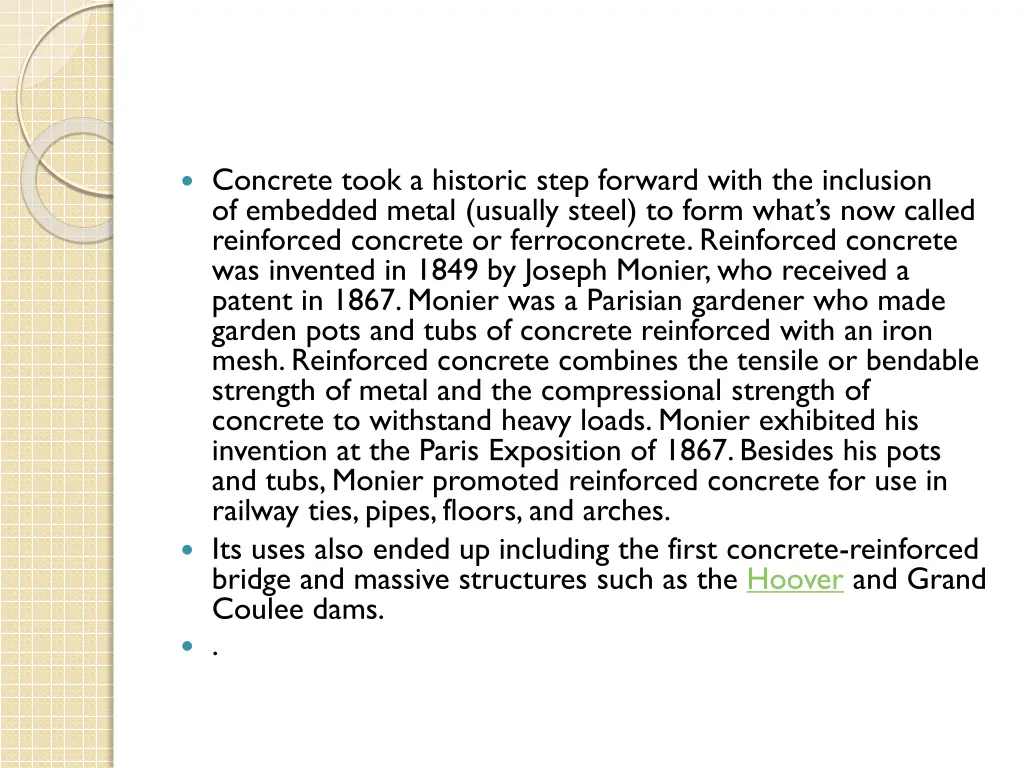 concrete took a historic step forward with