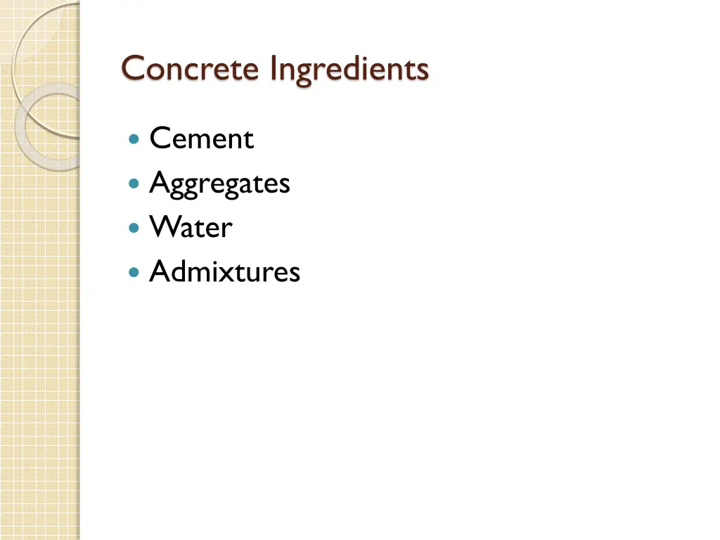 concrete ingredients