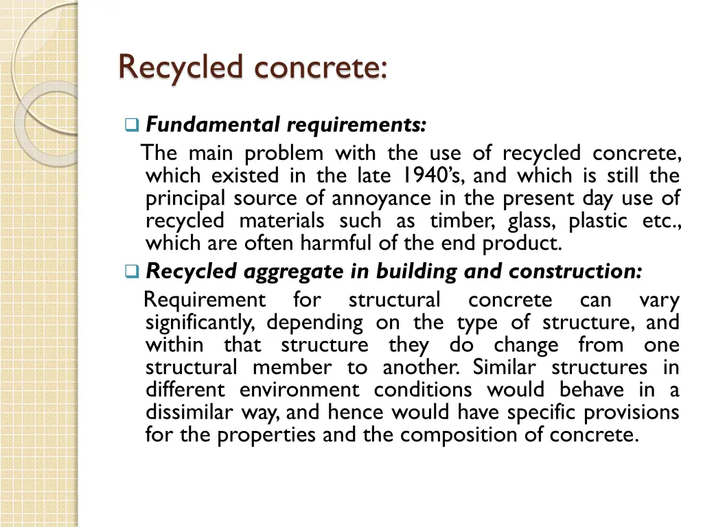 recycled concrete