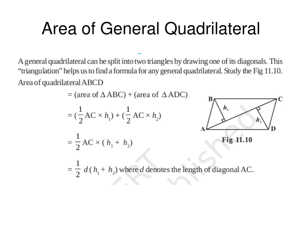 area of general quadrilateral