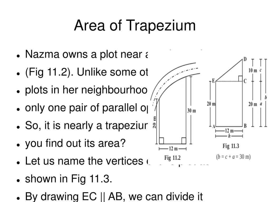 area of trapezium