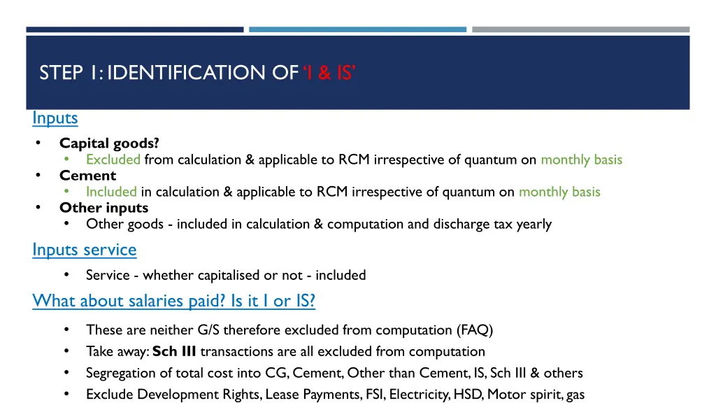 step 1 identification of i is