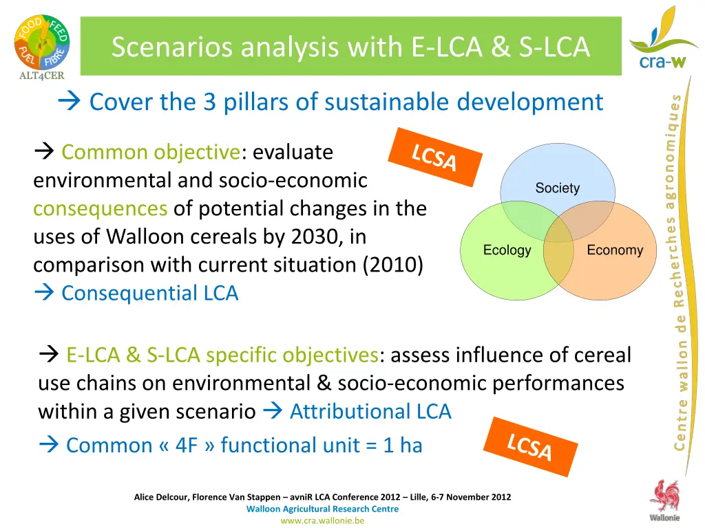 scenarios analysis with e lca s lca