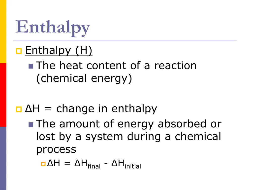 enthalpy