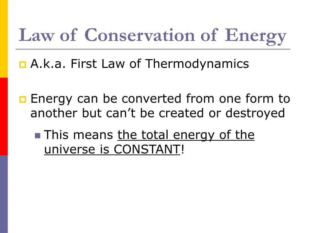 law of conservation of energy