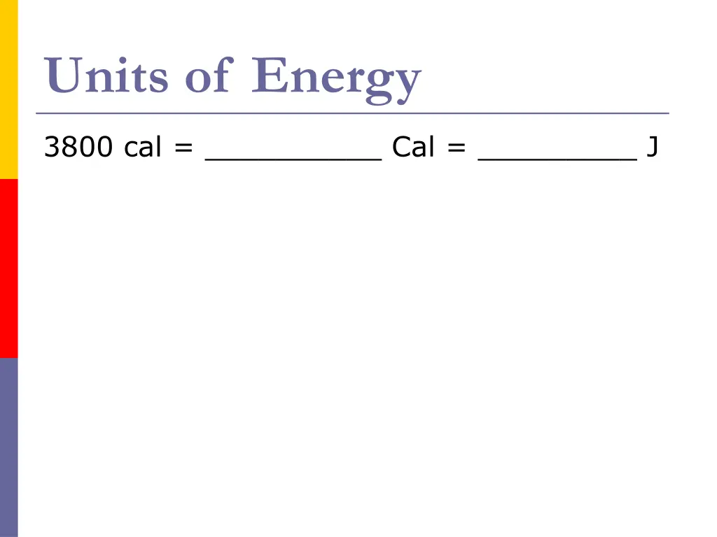 units of energy 1