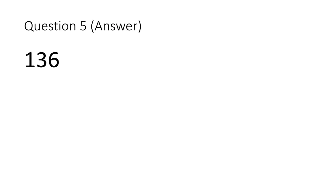 question 5 answer