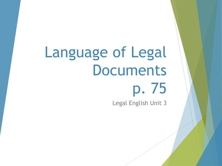 language of legal documents