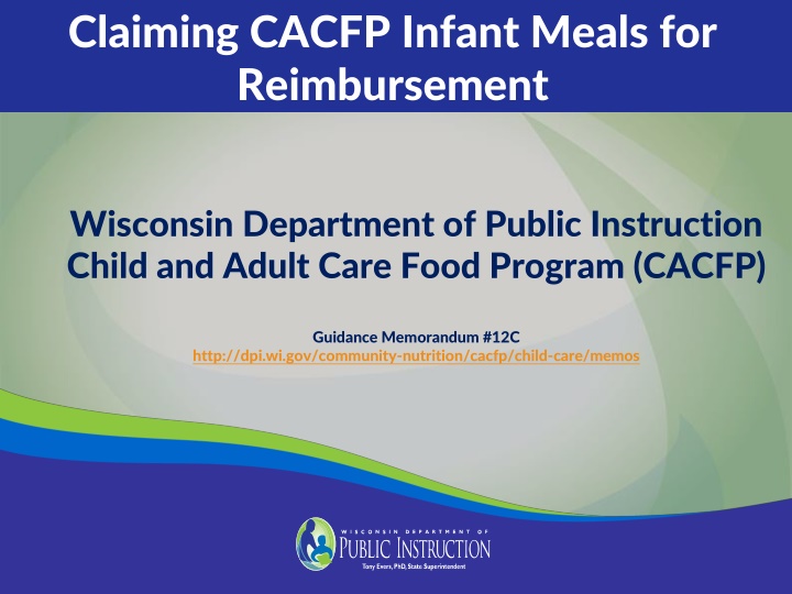 claiming cacfp infant meals for reimbursement