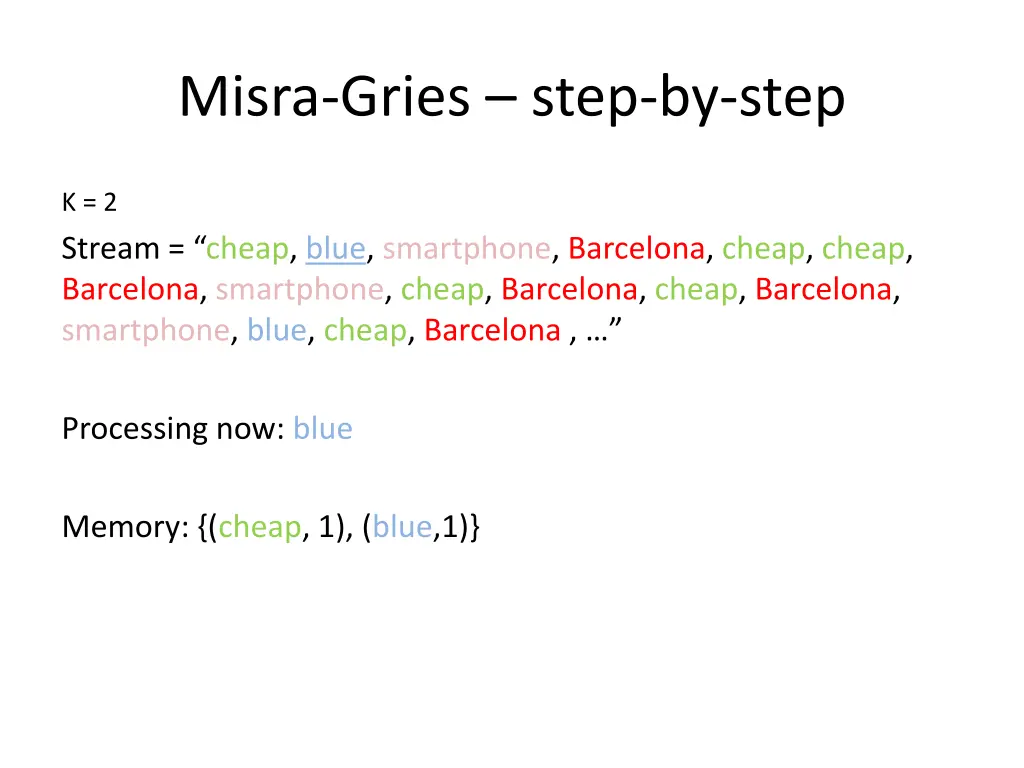 misra gries step by step 1