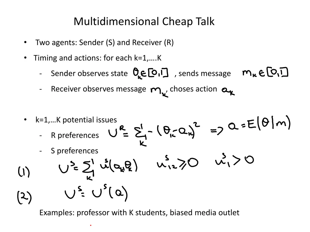 multidimensional cheap talk 1