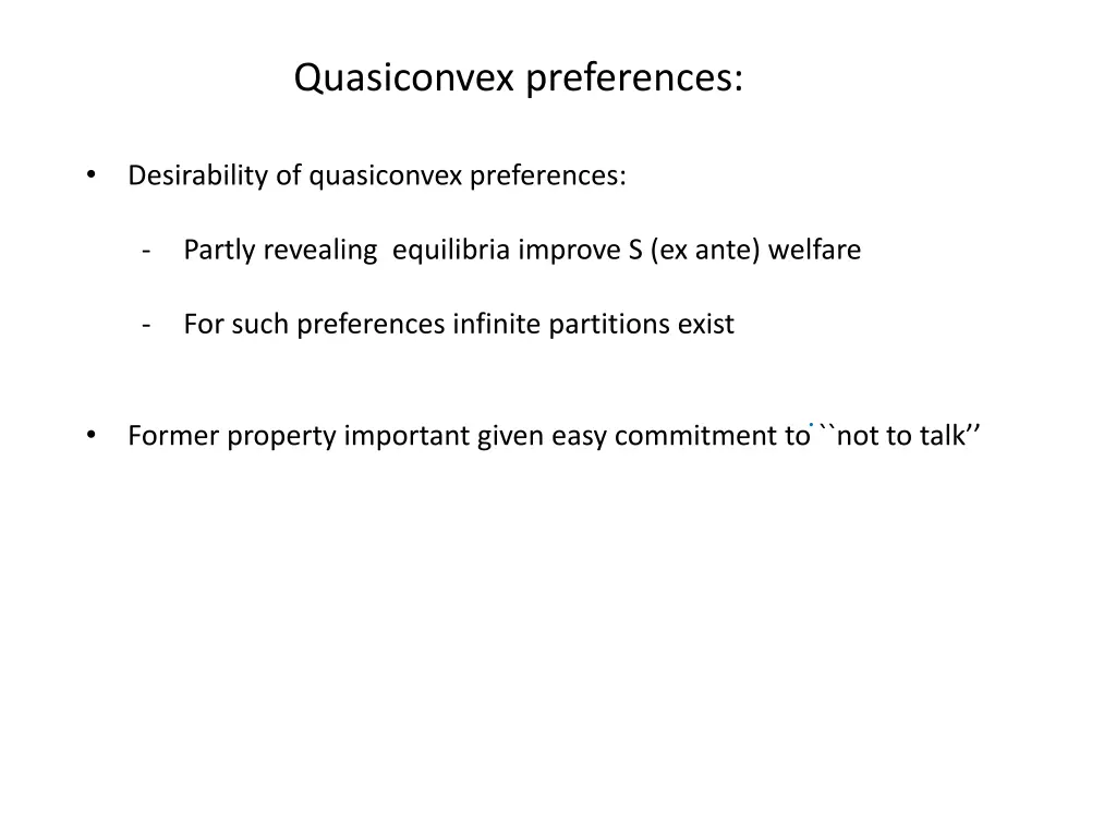 quasiconvex preferences