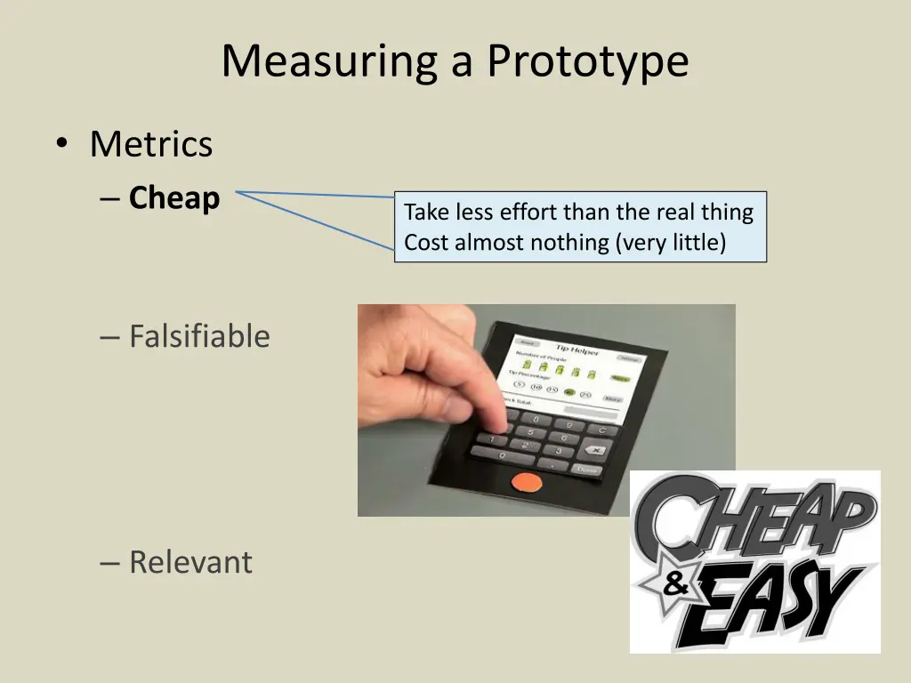 measuring a prototype 1