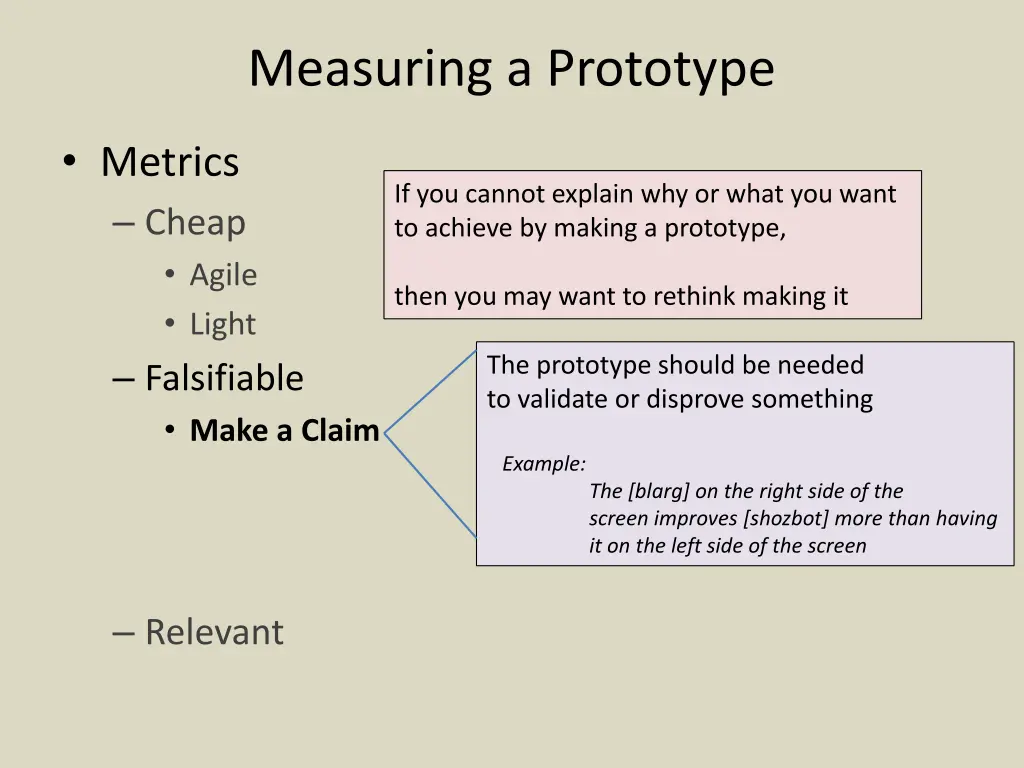 measuring a prototype 5