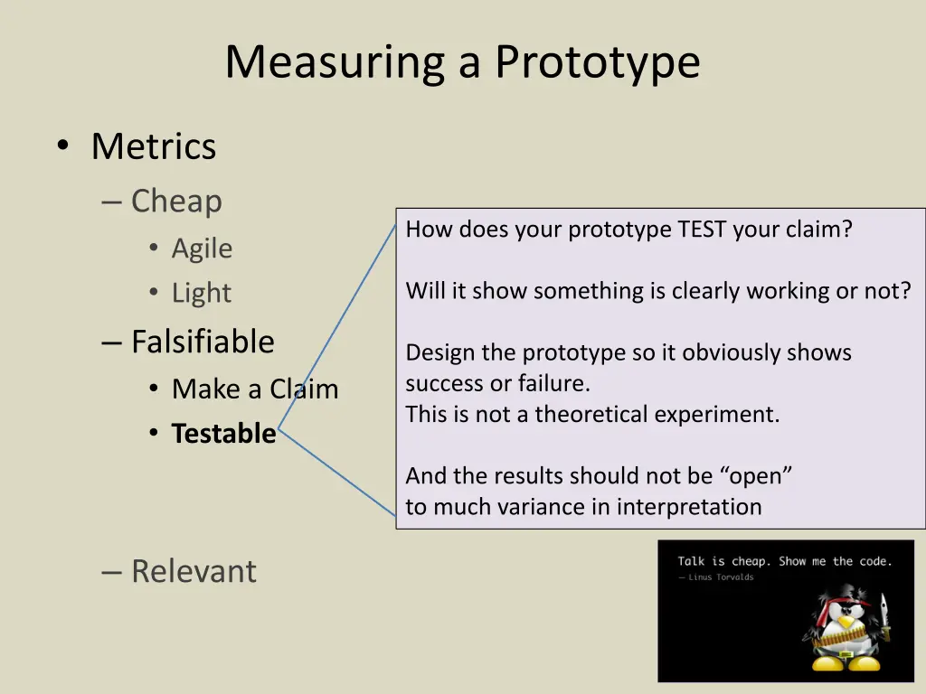 measuring a prototype 6