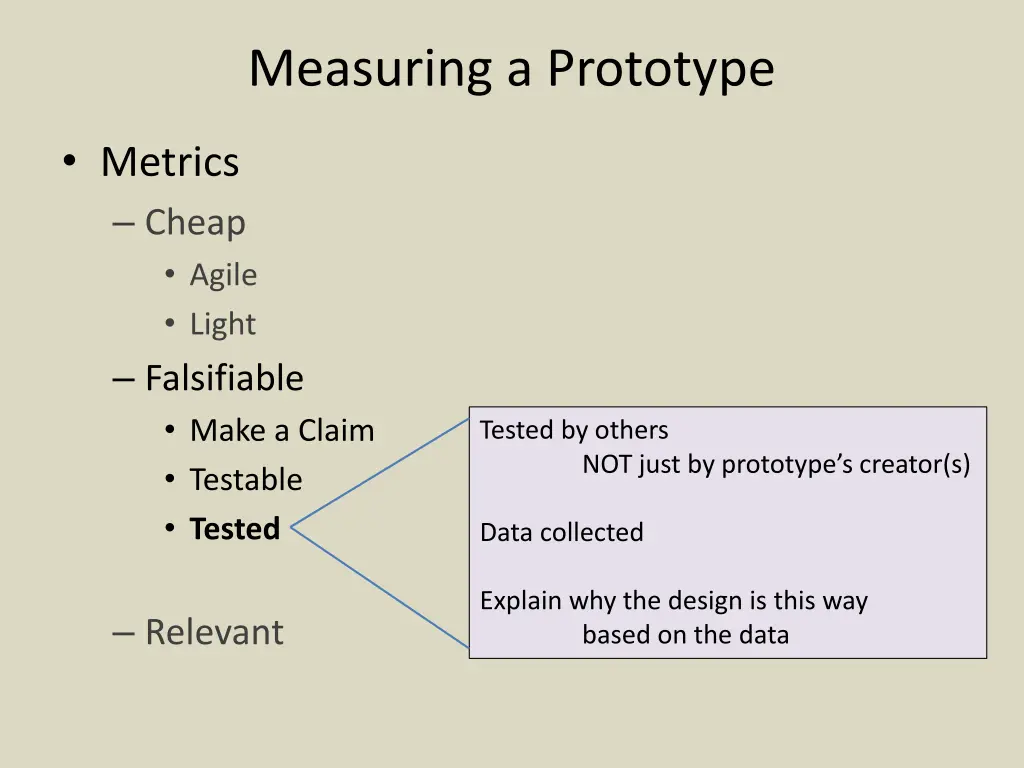 measuring a prototype 7