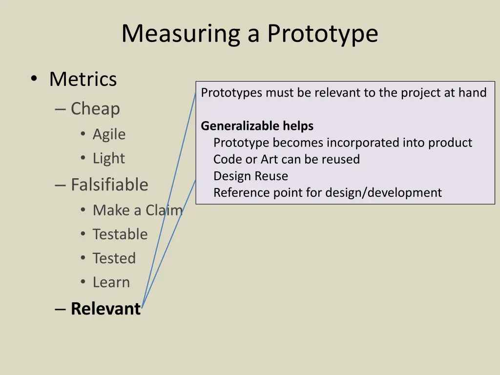 measuring a prototype 9