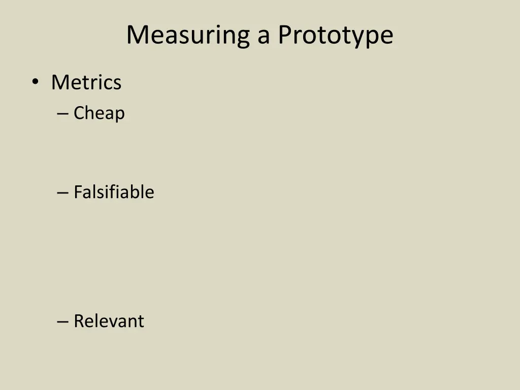 measuring a prototype