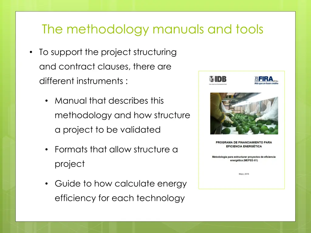 the methodology manuals and tools