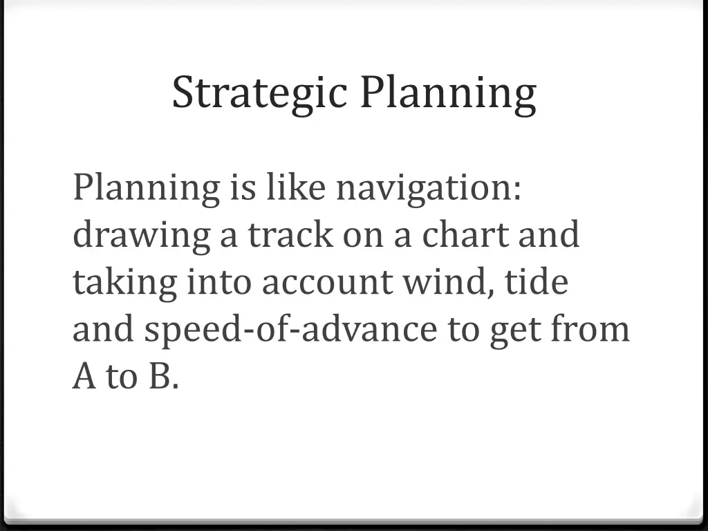 strategic planning