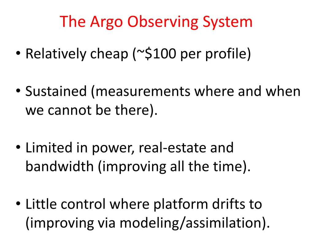 the argo observing system