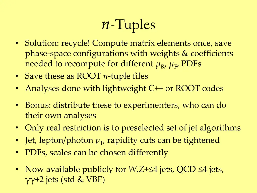 n tuples