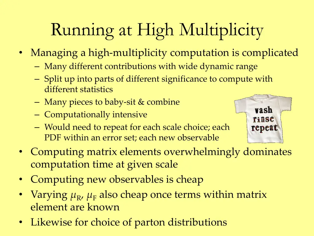 running at high multiplicity