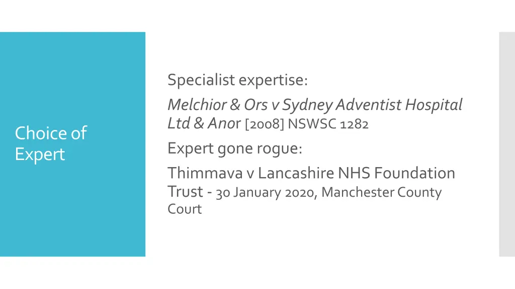 specialist expertise melchior orsv sydney