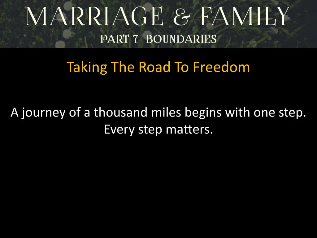 taking the road to freedom 4