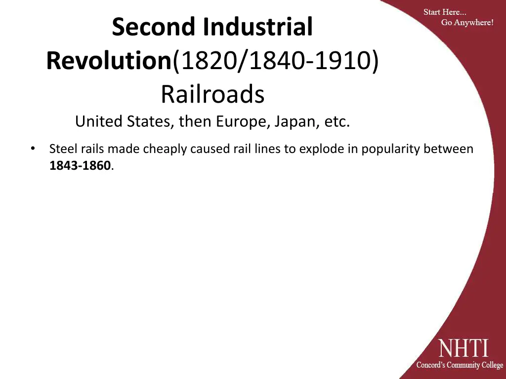 second industrial revolution 1820 1840 1910 2