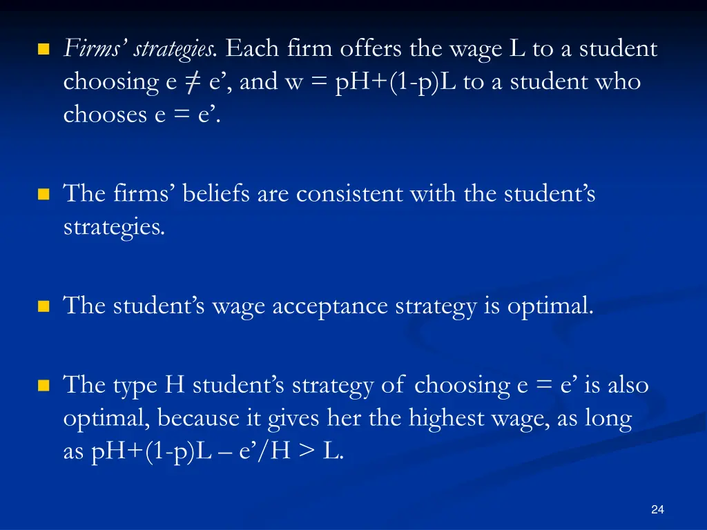 firms strategies each firm offers the wage