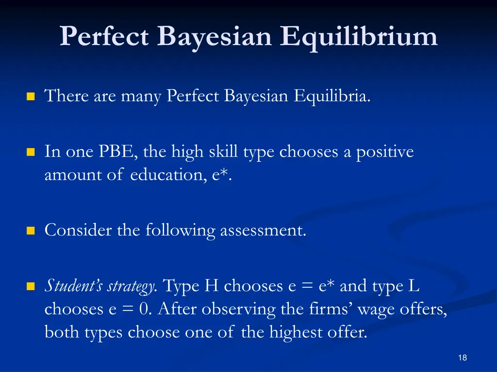 perfect bayesian equilibrium 1